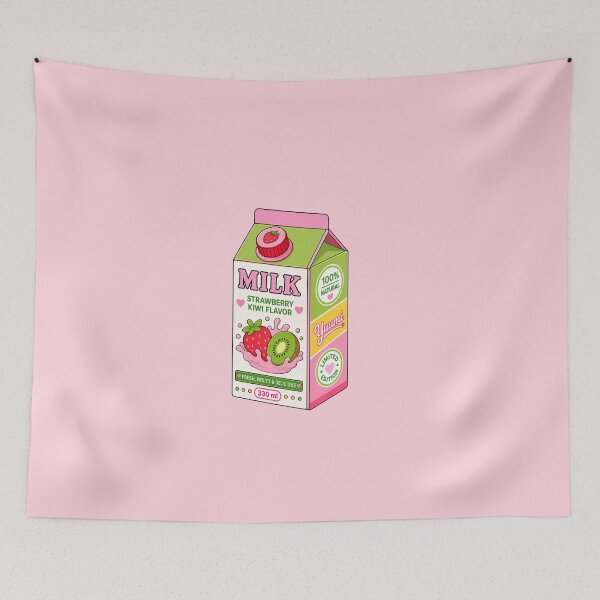 Item preview, Strawberry Kiwi Milk – Kawaii Pop Art T-Shirt designed and sold by Aimetoi.