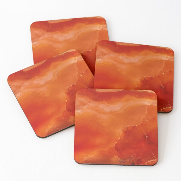 Item preview, Fiery Carnelian Agate Stone Texture with Vibrant Orange Red Banded Layers – Natural Gemstone Surface for Modern Home Decor, Phone Cases and Elegant Accessories designed and sold by SurfaceCraft Studio.