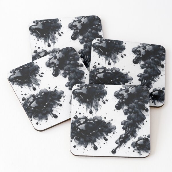 Item preview, Black Ink Splash Fluid Art designed and sold by Ingorgia Studio.
