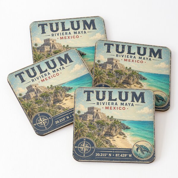 Item preview, Tulum Riviera Maya Vintage Travel Sticker designed and sold by naturalsurvival.