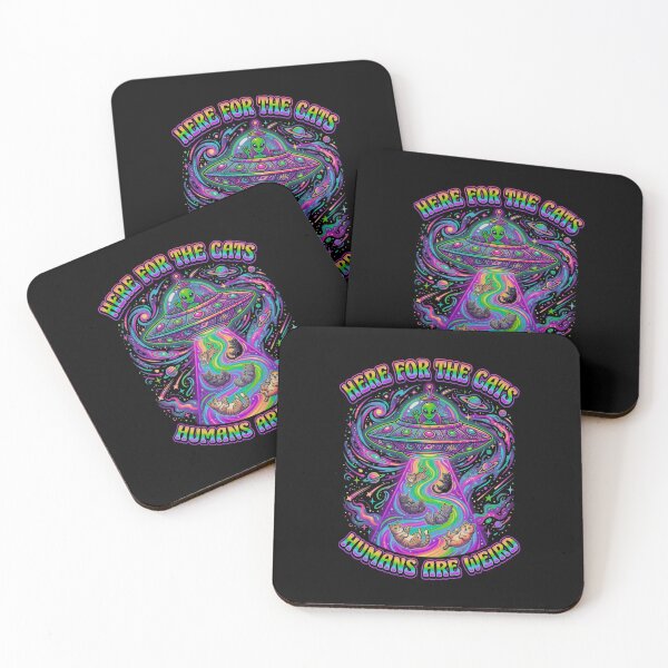 Item preview, Here For The Cats Humans Are Weird   designed and sold by WoodburyLake.