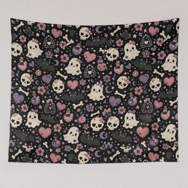 Item preview, Cute Spooky Halloween Seamless Pattern designed and sold by MoodSupplyStudio.