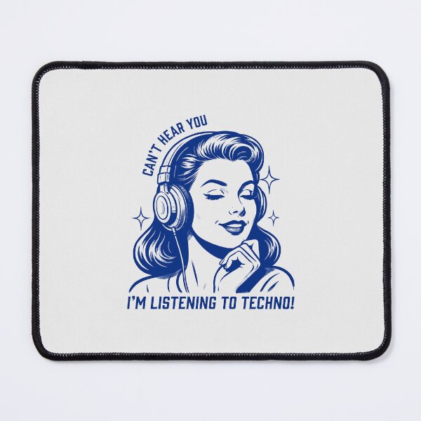 Item preview, Can't Hear You I'm Listening to Techno Vintage Pop Art Design designed and sold by paulo silveira.