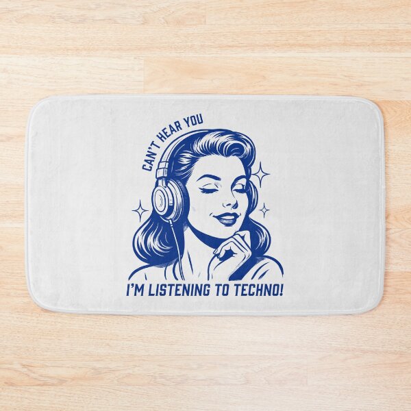 Item preview, Can't Hear You I'm Listening to Techno Vintage Pop Art Design designed and sold by paulo silveira.