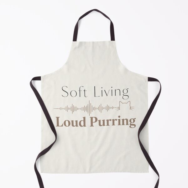 Item preview, Soft Living Loud Purring Minimal Cat Quote designed and sold by Safe Haven Pets.