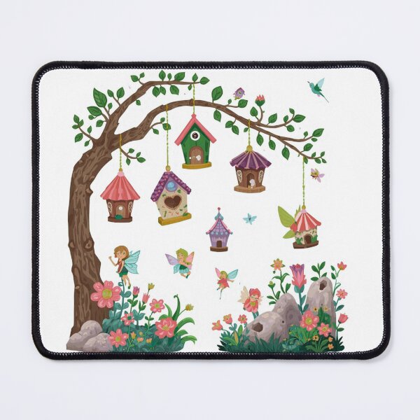 Item preview, Fairy Birdhouse Garden Sticker | Enchanted Tree with Hanging Birdhouses | Fairycore Woodland Fantasy Illustration designed and sold by Pandey14.