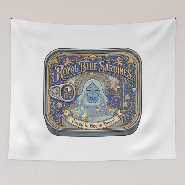 Item preview, Blue Diamond Royal Sardines Tin - Vintage Ocean Tears designed and sold by 0Zetgest.