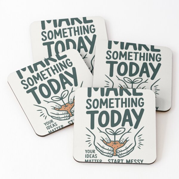 Item preview, Make Something Today Motivational Creativity Quote with Sprout Hands designed and sold by CasonRudd11.