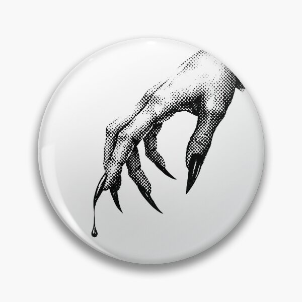 Item preview, Vampire Hand with Long Nails Halftone Style designed and sold by HexRelic.