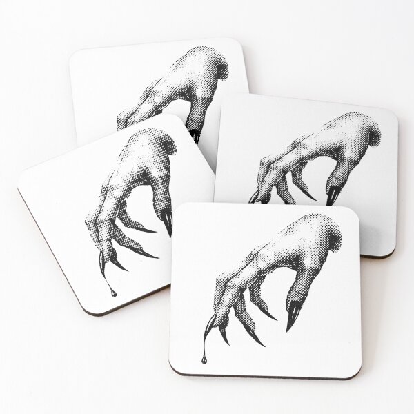 Item preview, Vampire Hand with Long Nails Halftone Style designed and sold by HexRelic.