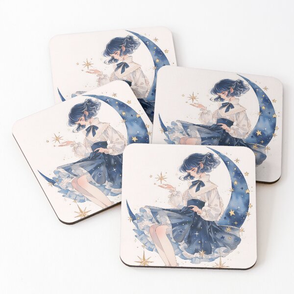 Item preview, Celestial Girl Sitting on Crescent Moon designed and sold by Meltisca.