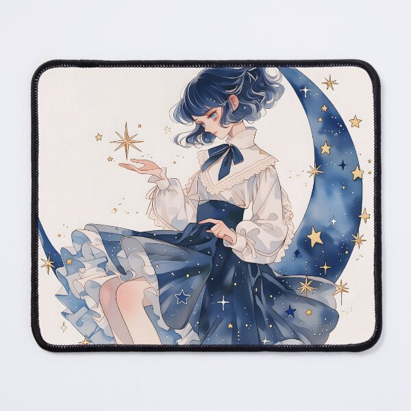 Item preview, Celestial Girl Sitting on Crescent Moon designed and sold by Meltisca.