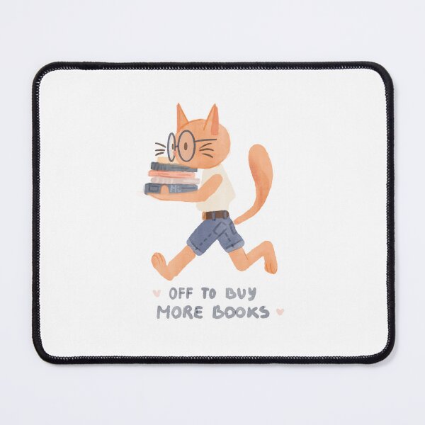 Aperçu de l'œuvre Le chat va acheter plus de livres créée et vendue par mil_drawings.