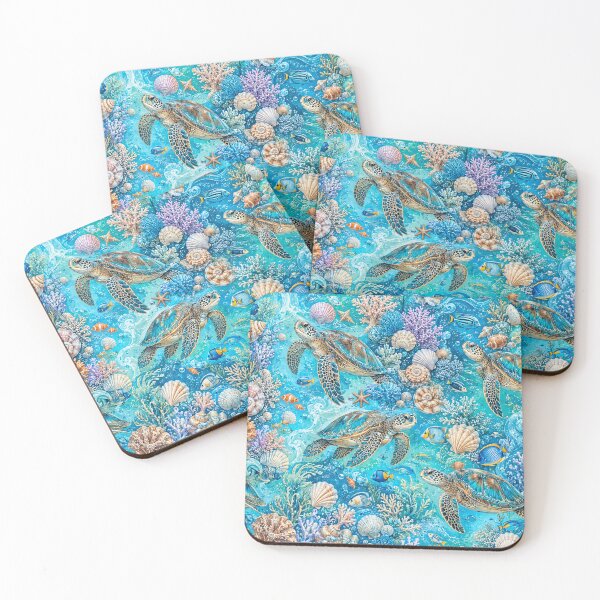 Item preview, Sea Turtle Ocean Paradise designed and sold by Gold&pixels.