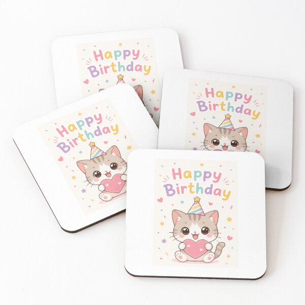 Item preview, Happy Birthday Cat Card designed and sold by Keridwenie.