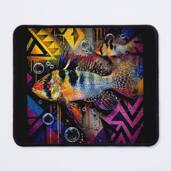 Item preview, Mikrogeophagus Ramirezi fish: Graffiti and Post-Expressionism designed and sold by Helios Be. Lavsh.
