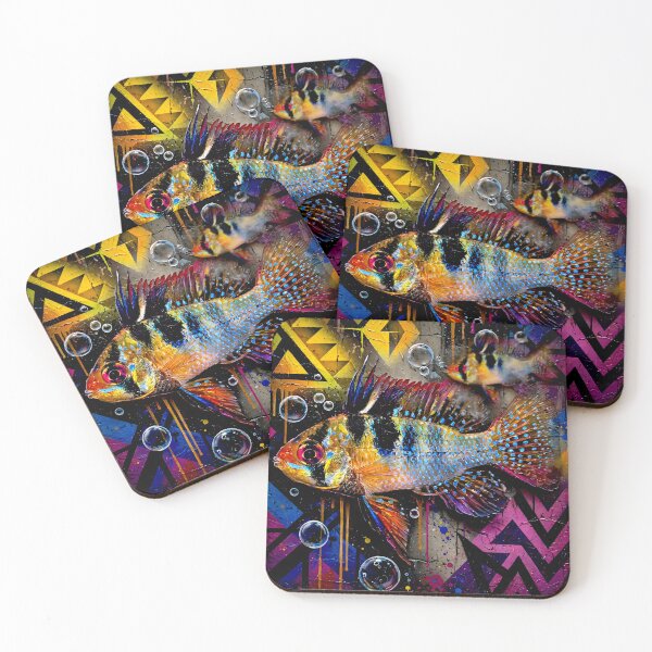 Item preview, Mikrogeophagus Ramirezi fish: Graffiti and Post-Expressionism designed and sold by Helios Be. Lavsh.