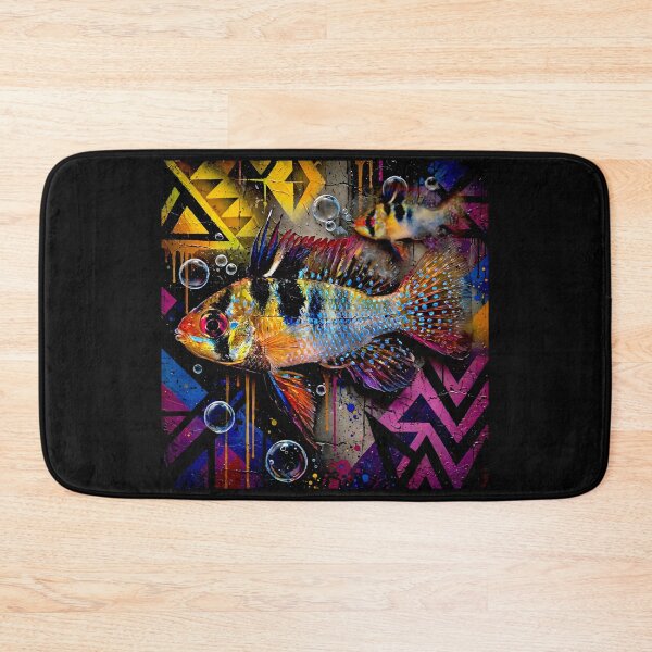 Item preview, Mikrogeophagus Ramirezi fish: Graffiti and Post-Expressionism designed and sold by Helios Be. Lavsh.
