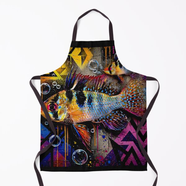 Item preview, Mikrogeophagus Ramirezi fish: Graffiti and Post-Expressionism designed and sold by Helios Be. Lavsh.