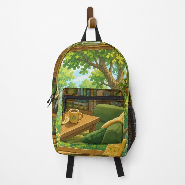 Item preview, Cozy Forest Workspace Pixel Art Green Study Room designed and sold by Yiruda-Art.