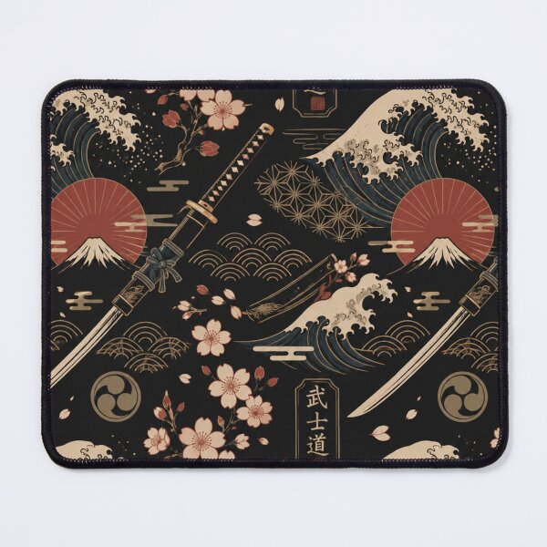 Item preview, Vintage Japanese Samurai Wave Pattern designed and sold by MoodSupplyStudio.