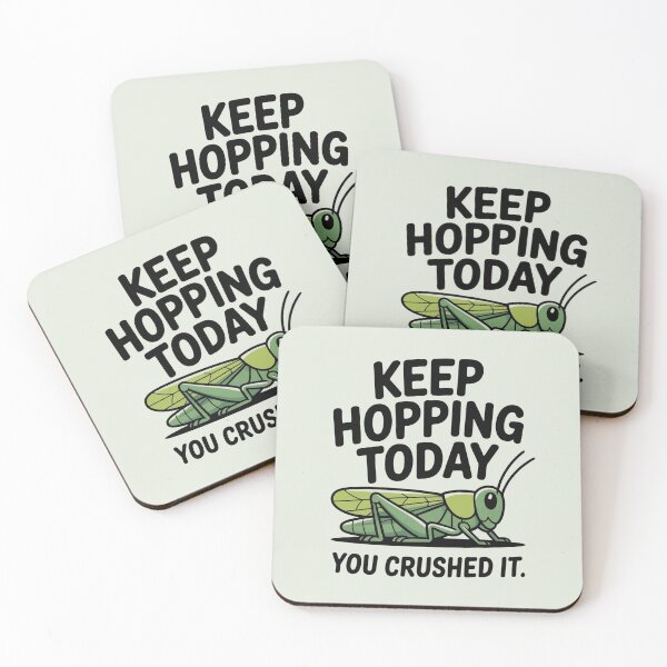 Item preview, Keep Hopping Today You Crushed It Cute Grasshopper Pun Design designed and sold by CasonRudd11.