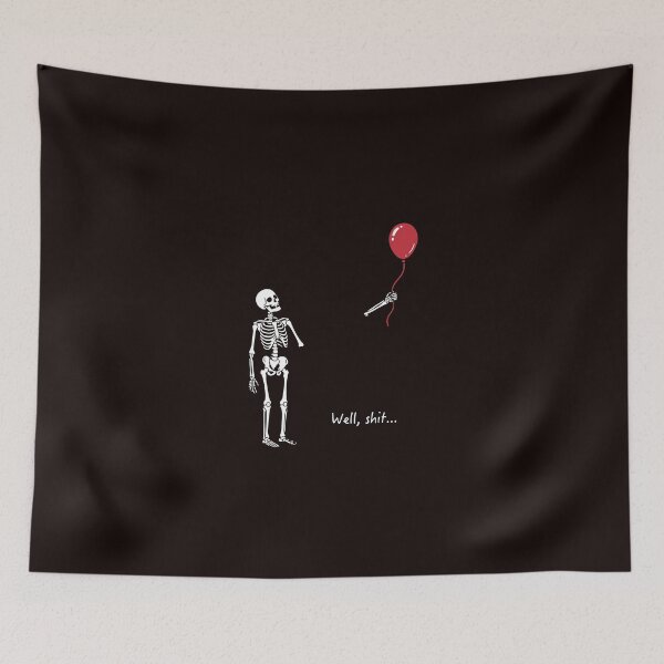 Item preview, Funny Skeleton Lost Balloon Well Shit Gothic Halloween Vintage designed and sold by ChuyenSuperx.