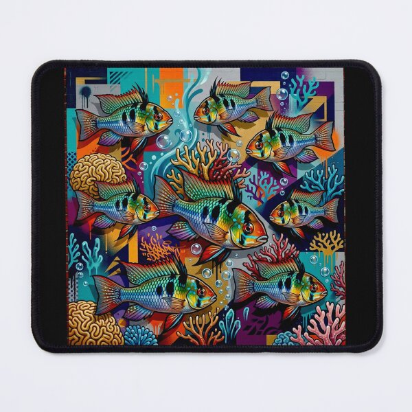 Item preview, Mikrogeophagus Ramirezi fish: Graffiti and Post-Expressionism #3 designed and sold by Helios Be. Lavsh.