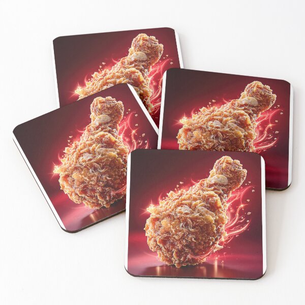 Item preview, Golden Crispy Fried Chicken Drumstick | Crunchy Food Art | Crispy Comfort Food Illustration designed and sold by Grafititee.