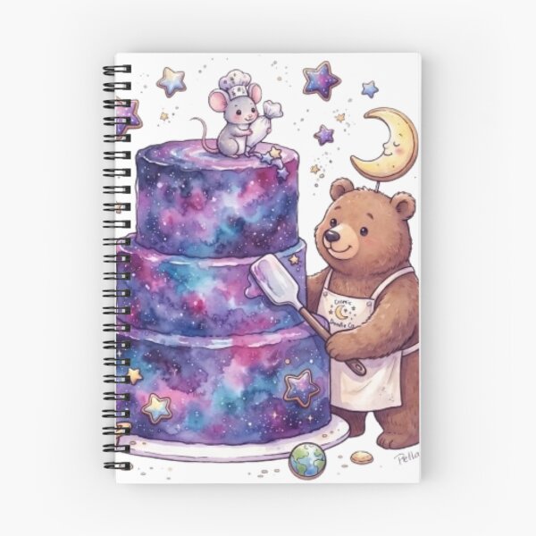 Item preview, Cosmic Bakery Bear | Galaxy Cake Baker Mouse | Cute Space Kitchen Art | Kawaii Celestial Dessert Illustration designed and sold by Cosmic Doodle Co..