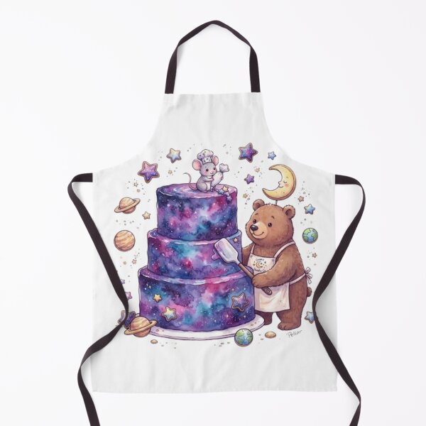 Item preview, Cosmic Bakery Bear | Galaxy Cake Baker Mouse | Cute Space Kitchen Art | Kawaii Celestial Dessert Illustration designed and sold by Cosmic Doodle Co..