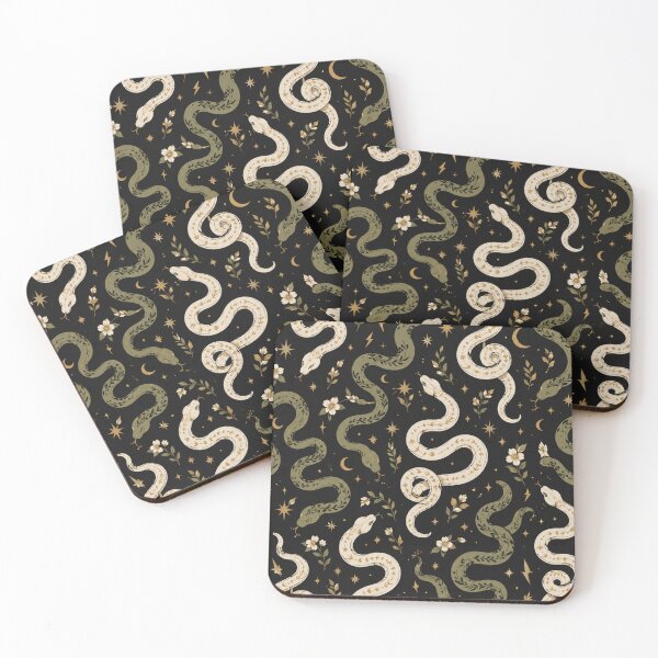 Item preview, Celestial Botanical Snake Seamless Pattern designed and sold by MoodSupplyStudio.