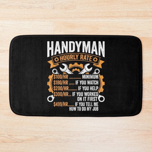Item preview, Handyman Hourly Rate Funny Mechanic Repairman Tools Humor Graphic Text Art designed and sold by Clyrexor.