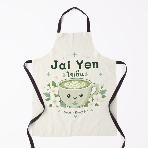 Item preview, Jai Yen | Peace in Every Sip – Thai Matcha Kawaii Design | Soft Thailand™ designed and sold by CosmicQuietStudio.