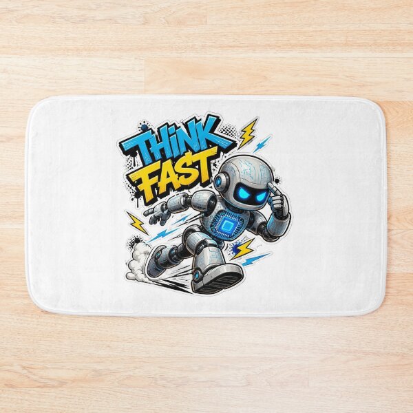 Item preview, THINK FAST Graffiti Sticker PNG | Gamer Brain Graphic | Funny Gaming Quote Vinyl Decal | Retro Arcade Laptop, Water Bottle & Notebook Sticker designed and sold by Stylestickers55.