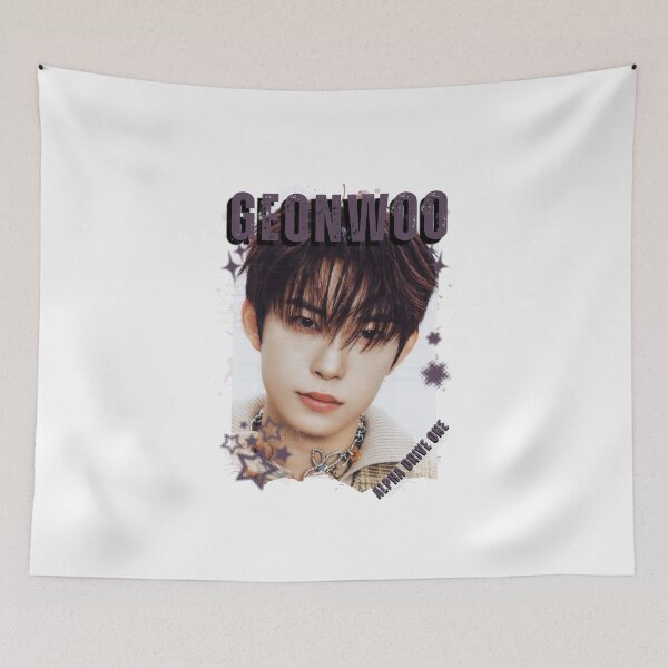 Item preview, ALPHA DRIVE ONEe (ALD1) Geonwoo Global KPOP Boy Group Black and White Collage Digital Art Portrait designed and sold by AJUNICE STUDIO.