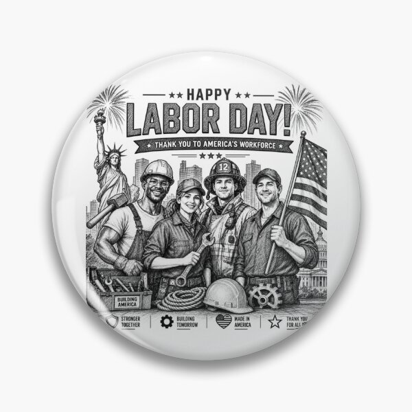 Item preview, Labor Day Sketch – Building America Together designed and sold by Nela-&-Lena.