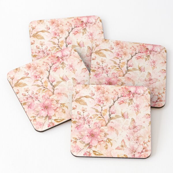 Aperçu de l'œuvre Cherry Blossom & Butterflies créée et vendue par Gold&pixels.