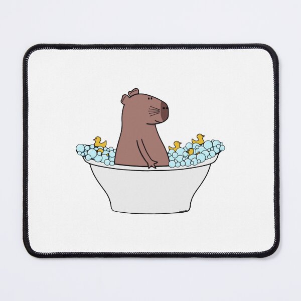 Item preview, Capybara Bath Time Cute Whimsical Hot Spring Relaxing Art designed and sold by SChouseclothing.