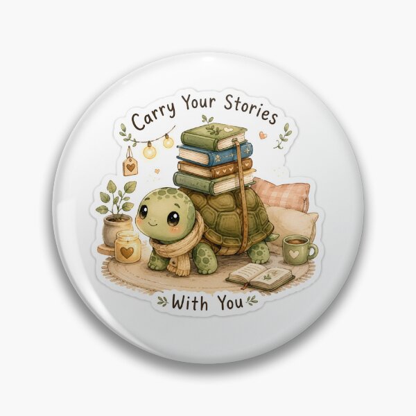Item preview, Carry Your Stories With You – Cute Reading Turtle with Books Sticker designed and sold by BLOOMVELLE.
