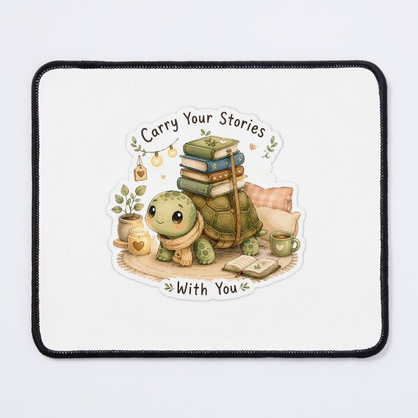 Item preview, Carry Your Stories With You – Cute Reading Turtle with Books Sticker designed and sold by BLOOMVELLE.