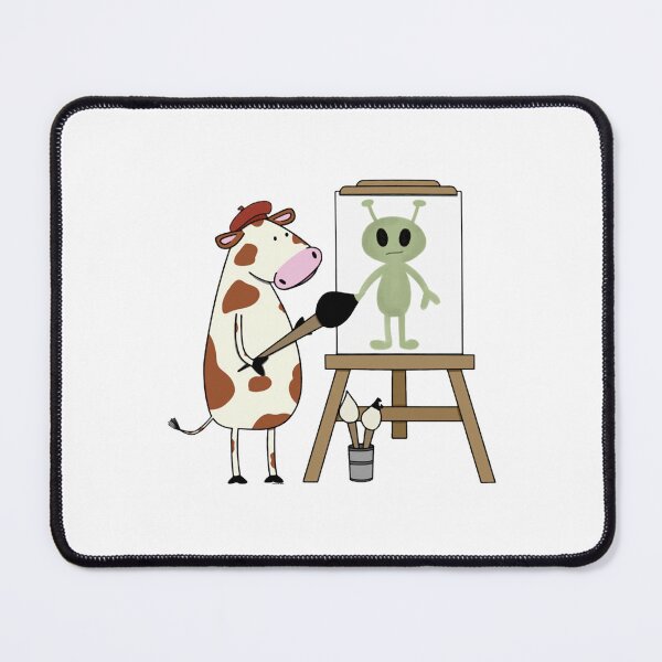 Item preview, Cow Paints An Alien Funny Sci Fi Artist Painting Design designed and sold by SChouseclothing.