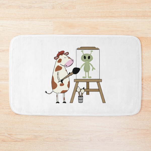 Item preview, Cow Paints An Alien Funny Sci Fi Artist Painting Design designed and sold by SChouseclothing.