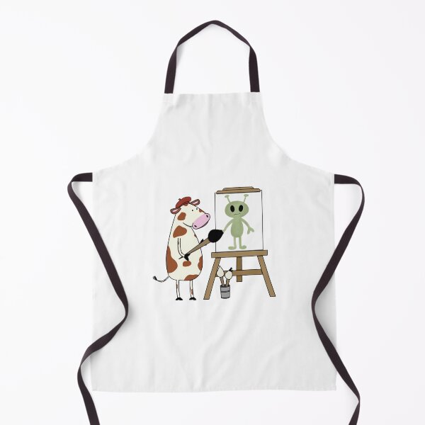 Item preview, Cow Paints An Alien Funny Sci Fi Artist Painting Design designed and sold by SChouseclothing.