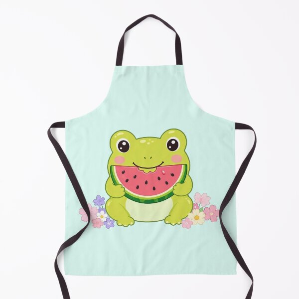 Item preview, Cute Kawaii Frog Eating Watermelon designed and sold by SweetLilith.