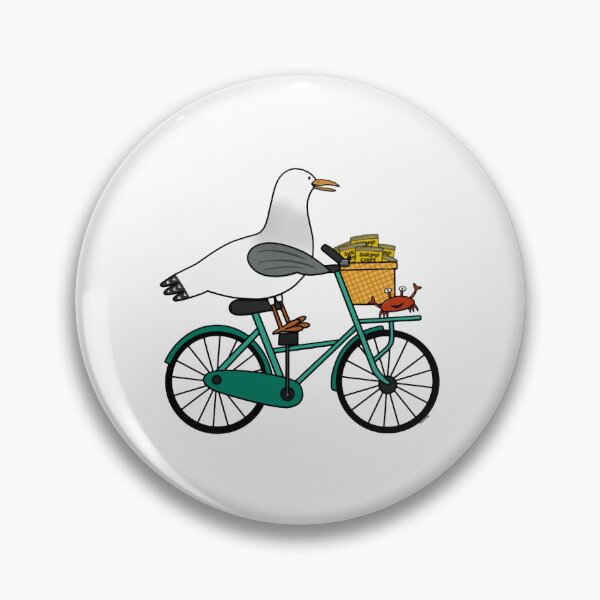 Artikelvorschau, Möwen-Fahrradabenteuer: Niedlicher Küstenvogel auf dem Fahrrad – Kunst entworfen und verkauft von SChouseclothing.