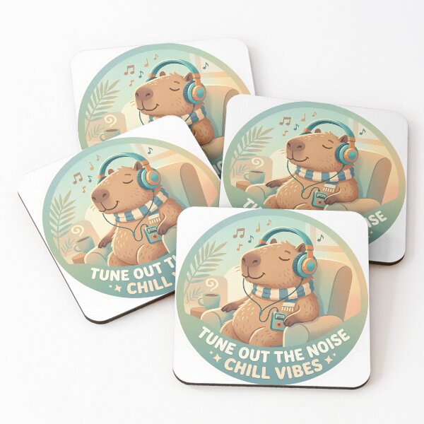 Item preview, Chill Beats / Headphones Capybara designed and sold by OnurDown.