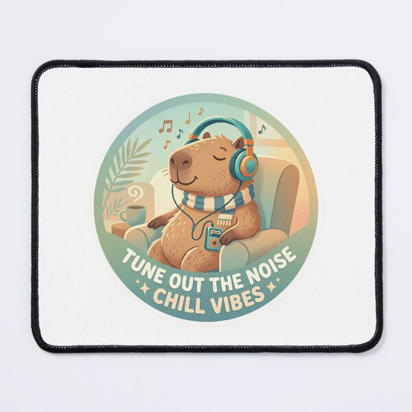 Item preview, Chill Beats / Headphones Capybara designed and sold by OnurDown.