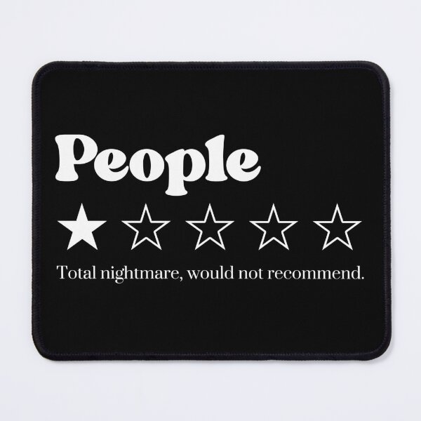 Item preview, Funny People One Star Review, Sarcastic Introvert Humor designed and sold by Quiajia.