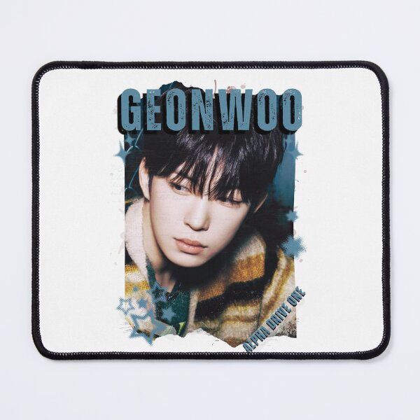 Item preview, ALPHA DRIVE ONEe (ALD1) Geonwoo Global KPOP Boy Group Black and White Collage Digital Art Portrait designed and sold by AJUNICE STUDIO.